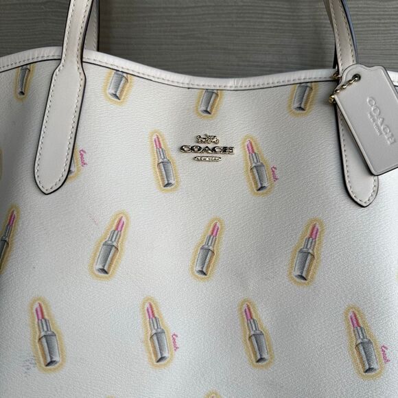 Coach City Tote Bag With Lipstick Print w/matching wallet - Picture 3 of 10